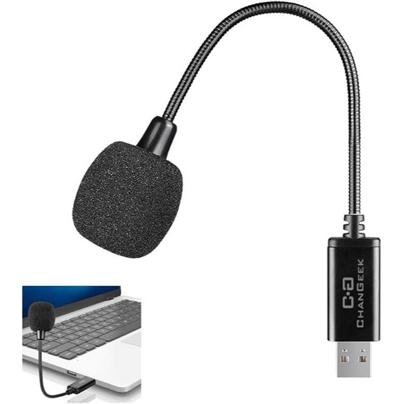 Mini USB Microphone with Gooseneck for Computers