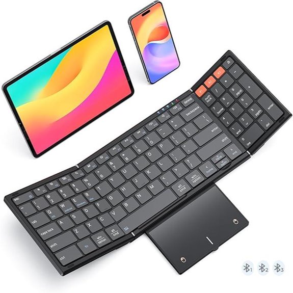 Meetion Foldable Bluetooth Keyboard with Touchpad