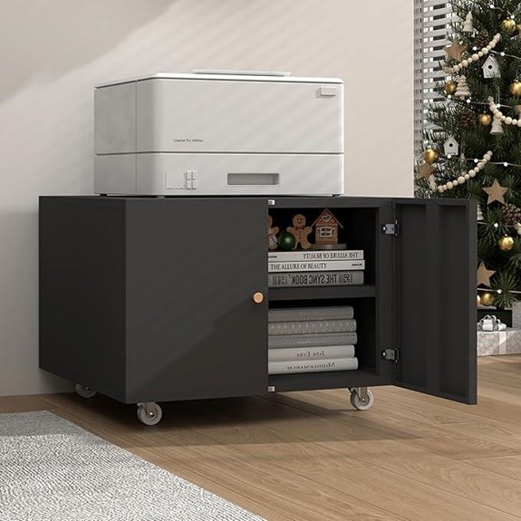 Small Space Printer Stand with Storage