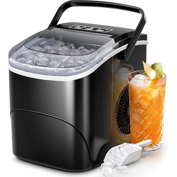Portable Countertop Ice Maker with Self-Cleaning