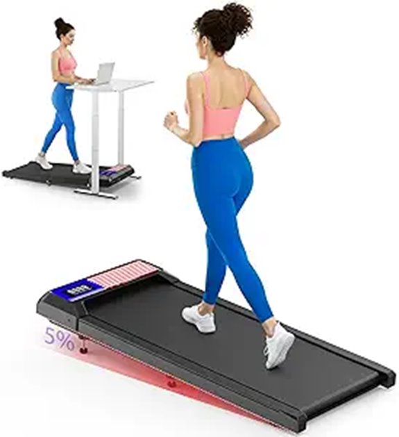 2.5HP Under Desk Treadmill with Incline and Remote