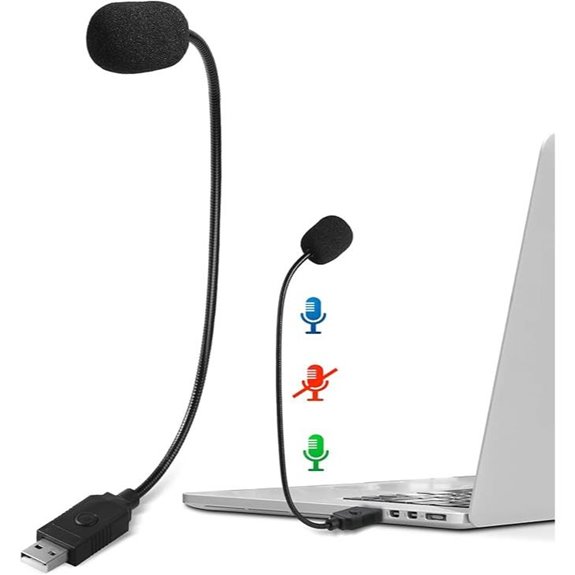 Mini USB Microphone for PC & Mac with Mute Button