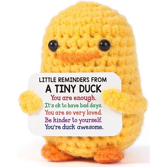 MBL Inspirational Crochet Duck for Mental Health Support