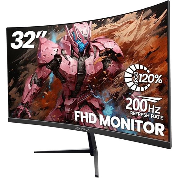 CRUA 32-inch Curved Gaming Monitor FHD 165Hz