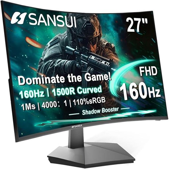 SANSUI 27 Curved Gaming Monitor with FreeSync HDR