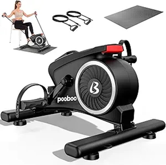 Pooboo Under Desk Bike with Resistance Levels