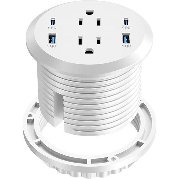 Desktop Power Grommet with USB-C and Outlets