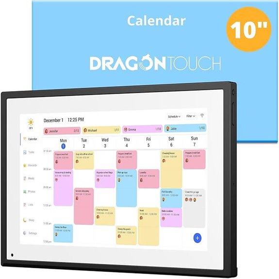 Digital Touchscreen Calendar with Desk Mount