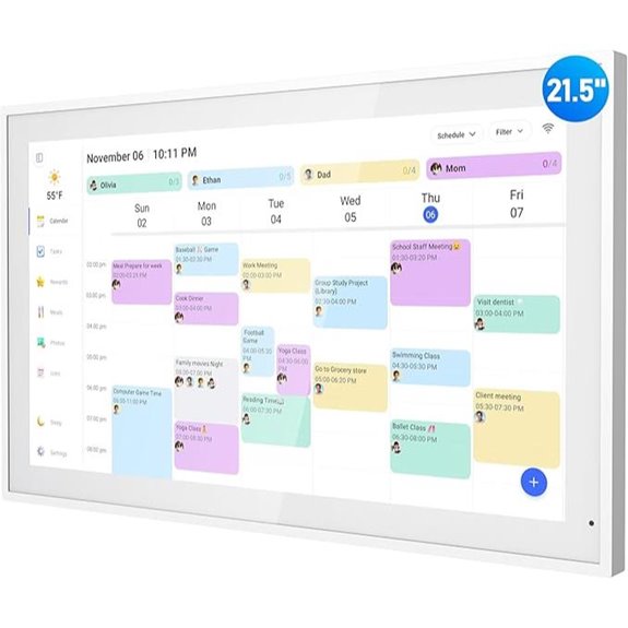 Digital Touchscreen Family Calendar & Organizer