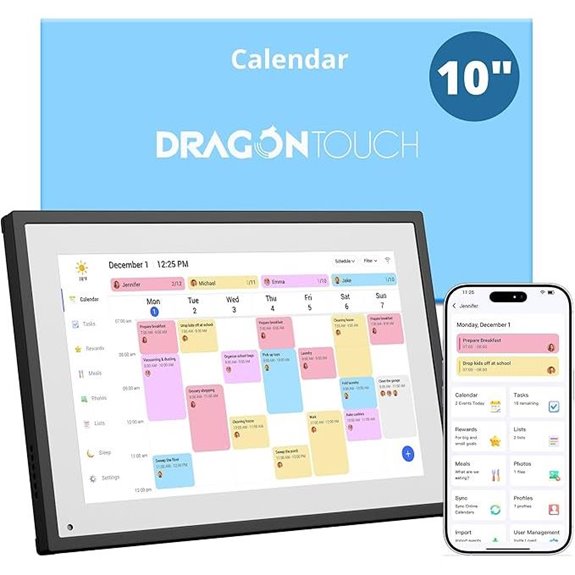 Dragon Touch 10.1 Digital Family Calendar