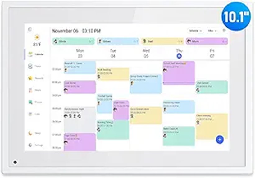 Digital 10.1 Touchscreen Family Calendar & Chore Chart