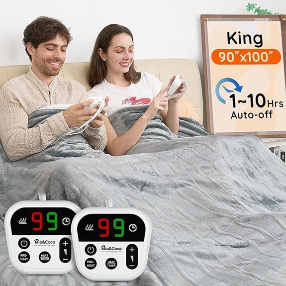 dual control electric blanket