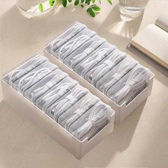 RayHenry 2-Pack Cable Organizer Box with Switch Cases