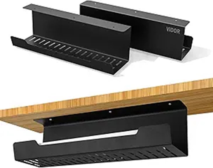 VIDOR 2-Pack Under Desk Cable Management Tray