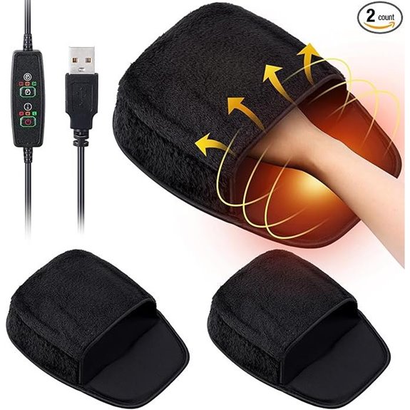 USB Heated Mouse Pad with Wrist Rest (2 Pack)