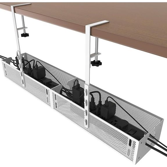 Heavy Duty Metal Under Desk Cable Organizer