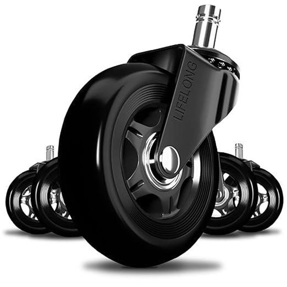 Lifelong Office Chair Casters Set of 5 for Floors