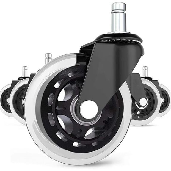 Heavy Duty Office Chair Caster Wheels (Set of 5)