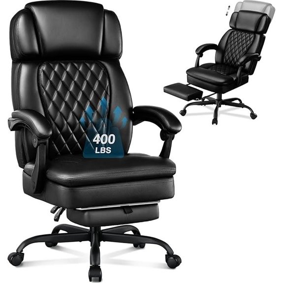 Heavy Duty Executive Office Chair with Foot Rest