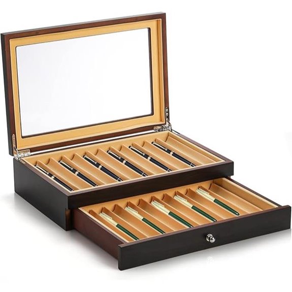 Yesland 2-Layer Ebony Wood Pen Display Box
