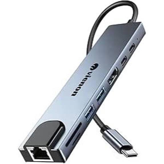 USB-C Hub 8-in-1 Docking Station with Ethernet and HDMI
