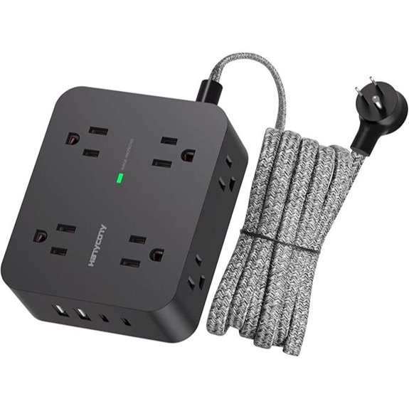 HANYCONY 8-Outlet Surge Protector with USB Ports