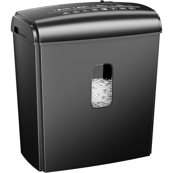 8-Sheet Micro Cut Paper Shredder with Wastebasket