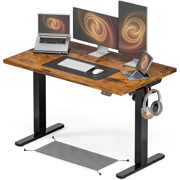 Electric Standing Desk with Cable Management 48x24