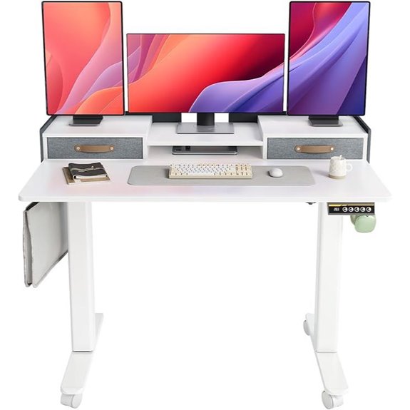 YDN Electric Standing Desk with Drawers