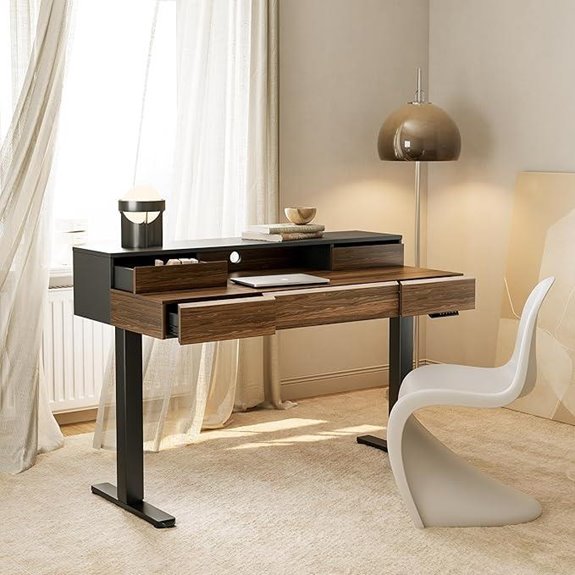 HUANUO Electric Standing Desk with Drawers