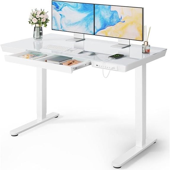 Marsail Electric Standing Desk with Storage and USB