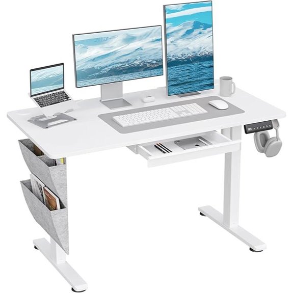 Electric Adjustable Standing Desk with Drawers