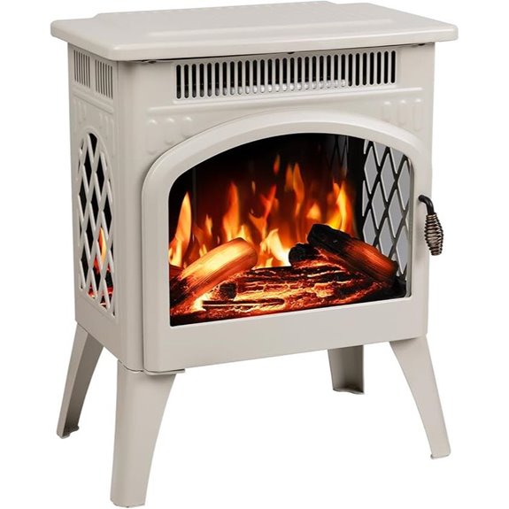 R.W.FLAME Electric Fireplace Heater with Remote