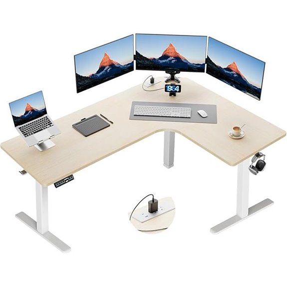 HUANUO 63 Electric L-Shaped Standing Desk