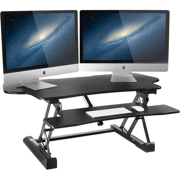 Mount-It! Electric Sit-Stand Desk Converter with USB