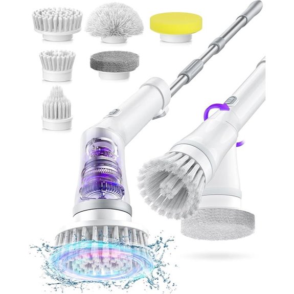 NBONEBS Electric Spin Scrubber with 6 Brush Heads