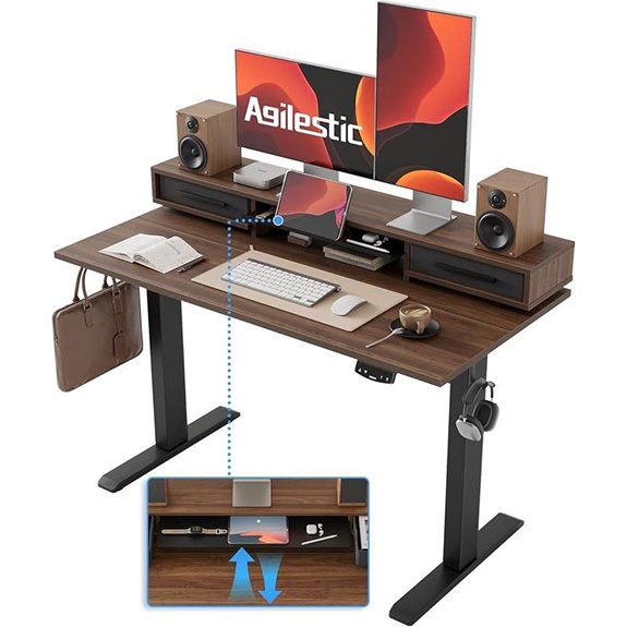 Agilestic 48-Inch Electric Standing Desk with Drawers