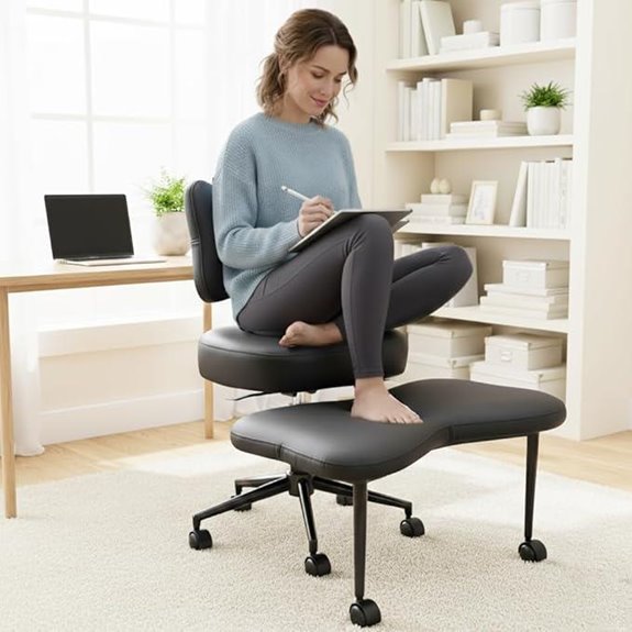 ergonomic cross legged chair