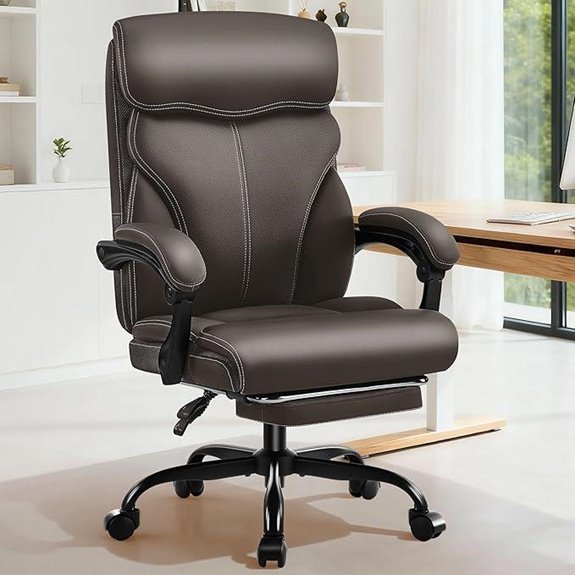 Ergonomic High-Back Office Chair with Foot Rest
