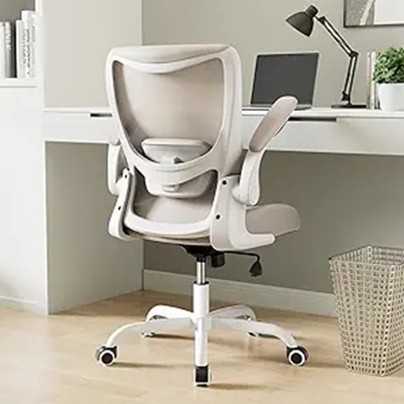 Ergonomic Office Chair with Lumbar Support and Flip Arms
