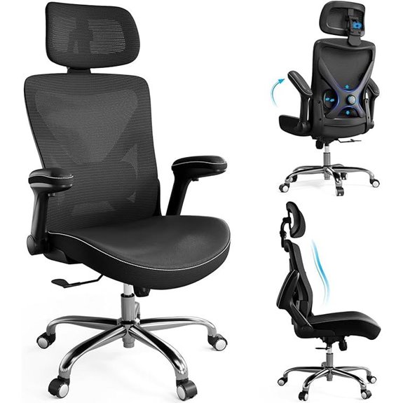 Ergonomic Office Chair with Lumbar Support and Headrest