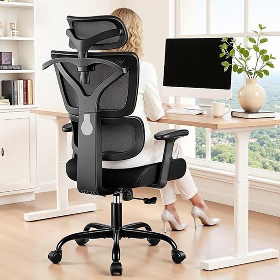 Ergonomic Office Chair with Lumbar Support and Recline
