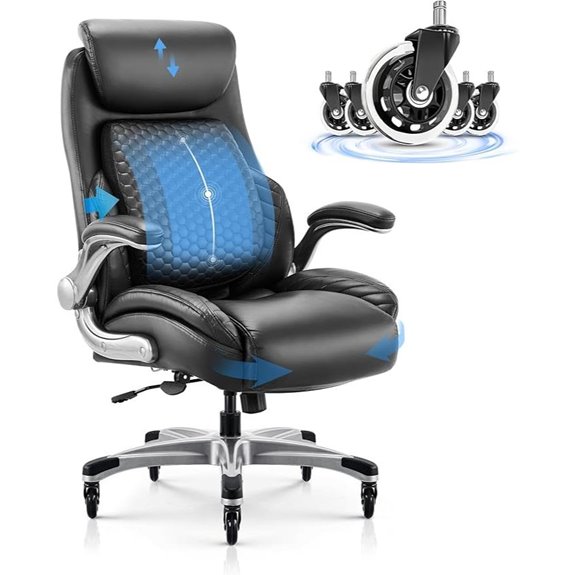 COLAMY Ergonomic Office Desk Chair with Lumbar Support