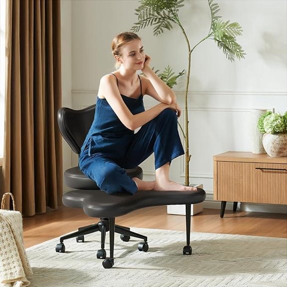 ergonomic lumbar swivel chair