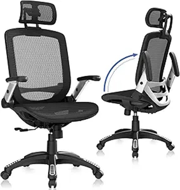 GABRYLLY Ergonomic Mesh Office Chair with Headrest