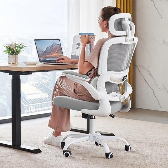 TRALT Ergonomic Mesh Office Chair with Wheels