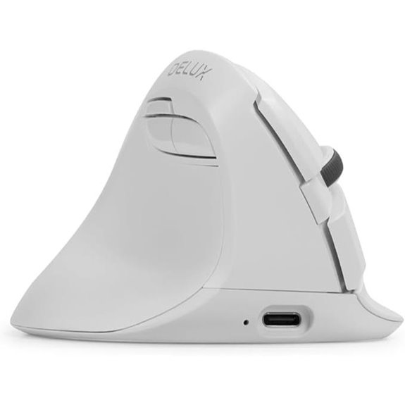 DeLUX Left-Handed Ergonomic Wireless Vertical Mouse