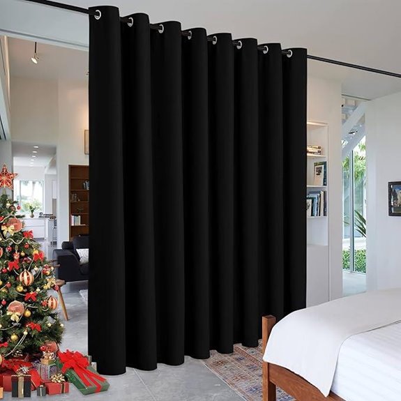 RYB HOME Extra Wide Soundproof Room Divider Curtains