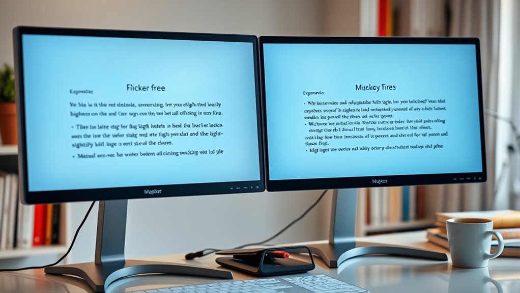 eye friendly ergonomic display