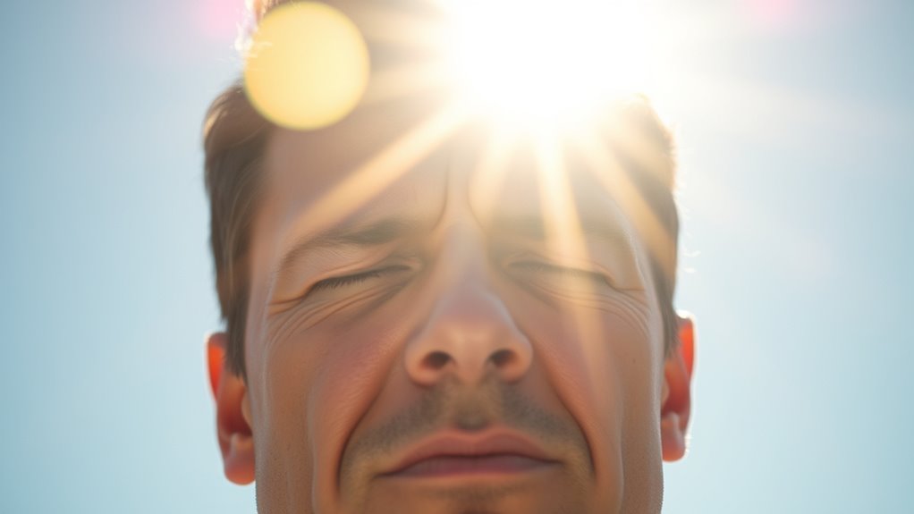 eye strain from bright lights